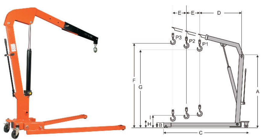 Werkstattkran / Motorkran GWK V-Form Werkstattkrane Motorkrane