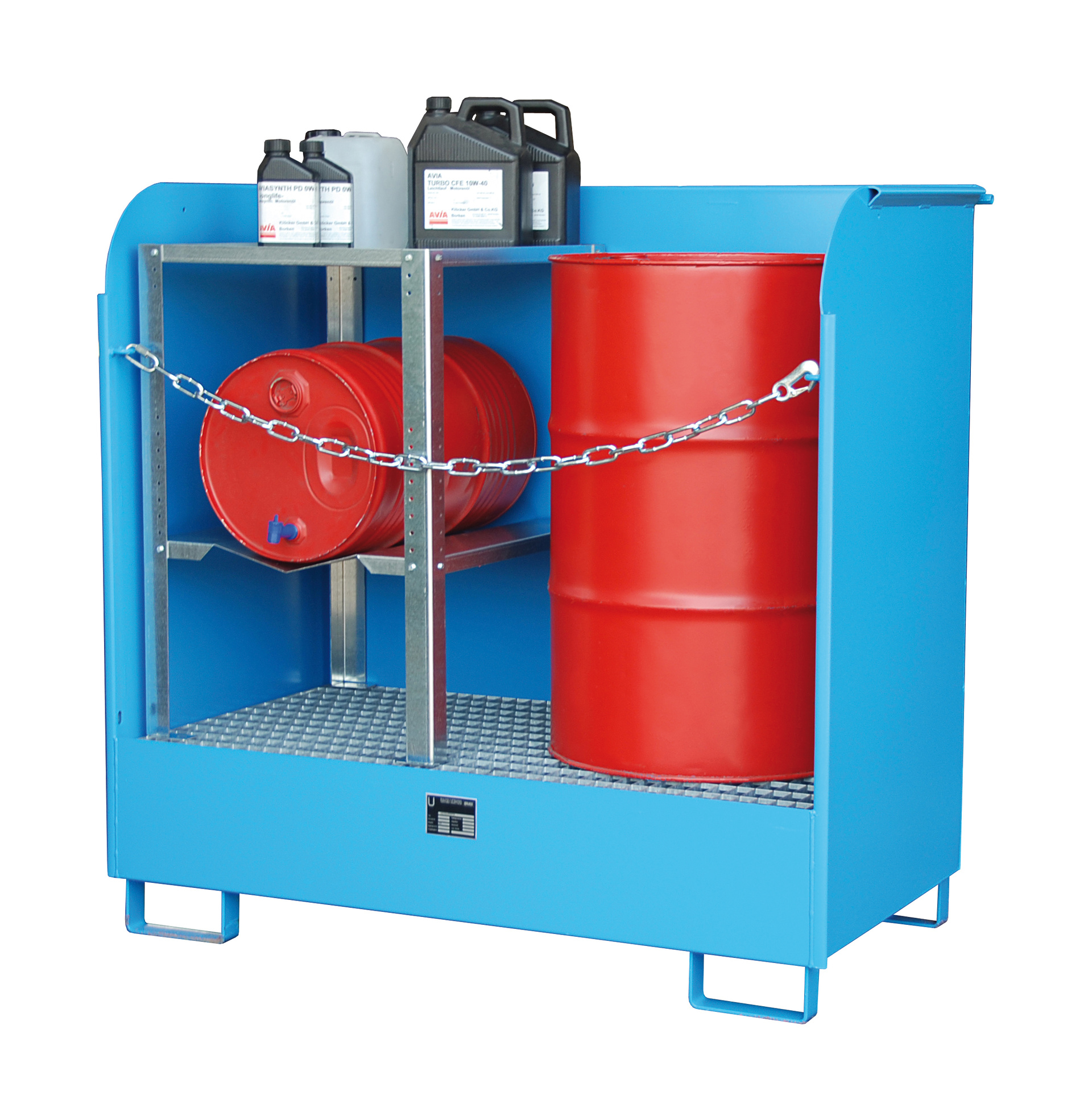 Gefahrstoff-Depot Typ GD-A RAL 5012 Lichtblau mit Zubehör