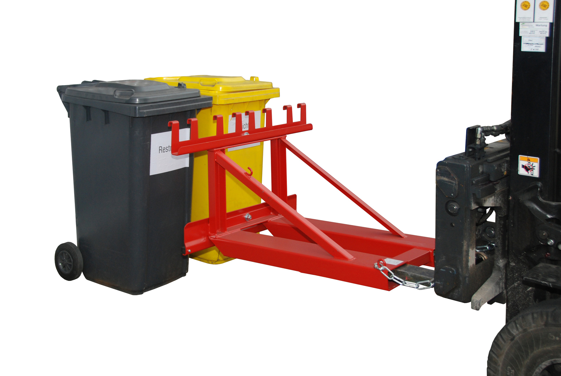 Mülltonnen-Heber Typ MH RAL 3000 Feuerrot