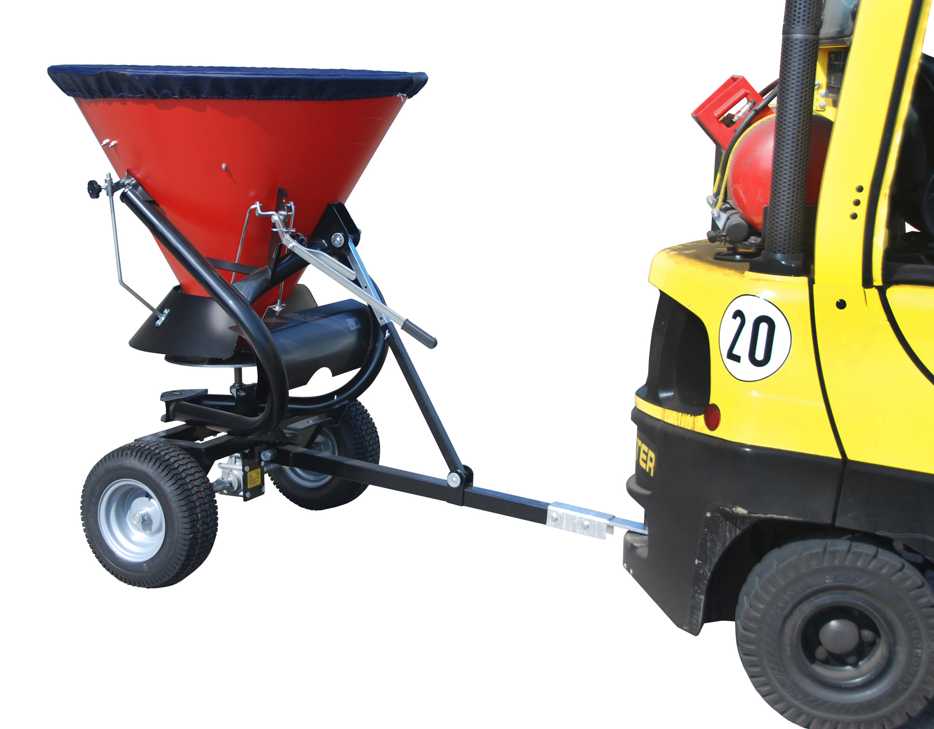 Streuwagen Typ STW RAL 3000 Feuerrot mit Zubehör - Stapler Anbaugerät 