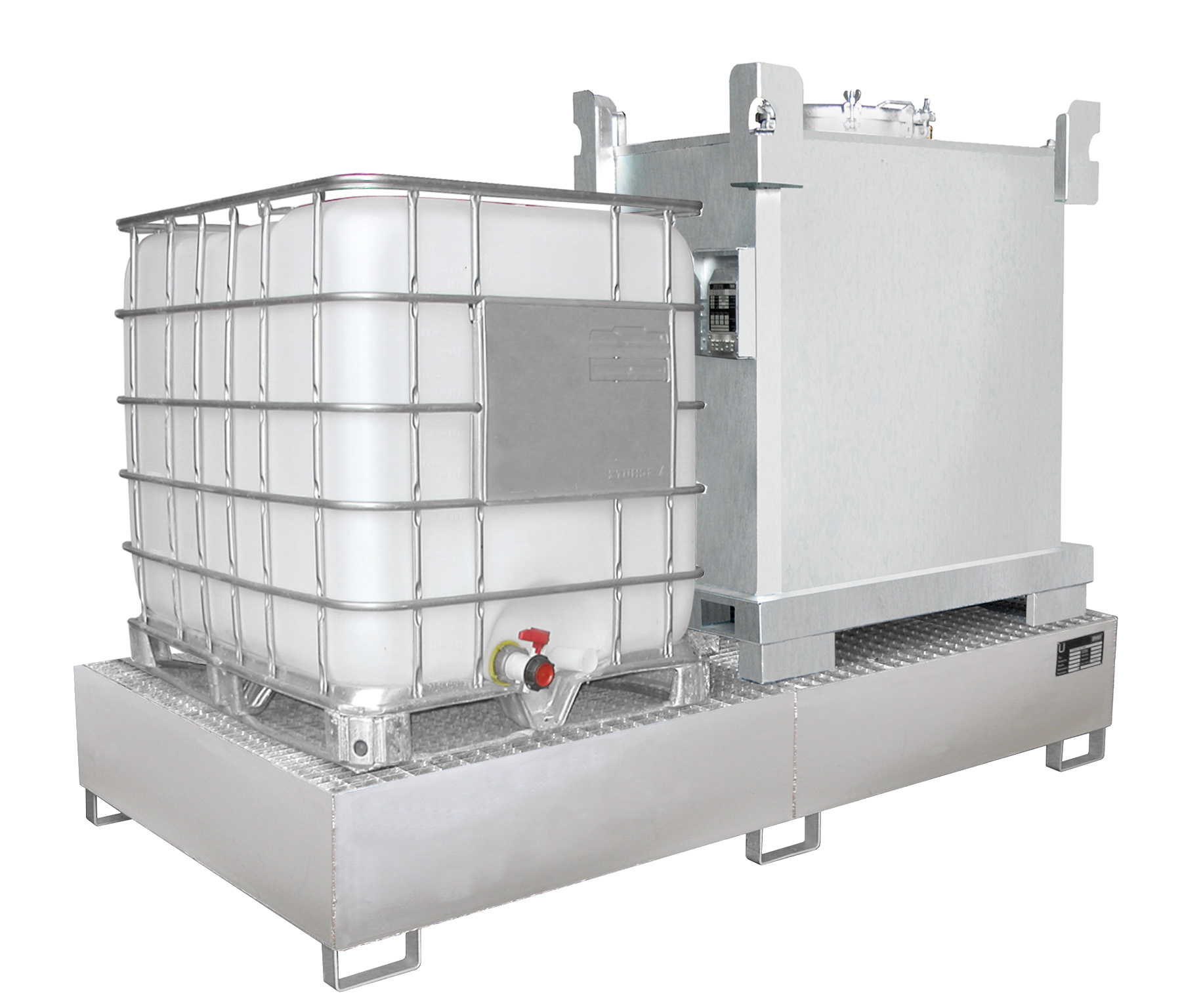 Edelstahl-Auffangwanne Typ VAW Edelstahl mit Zubehör