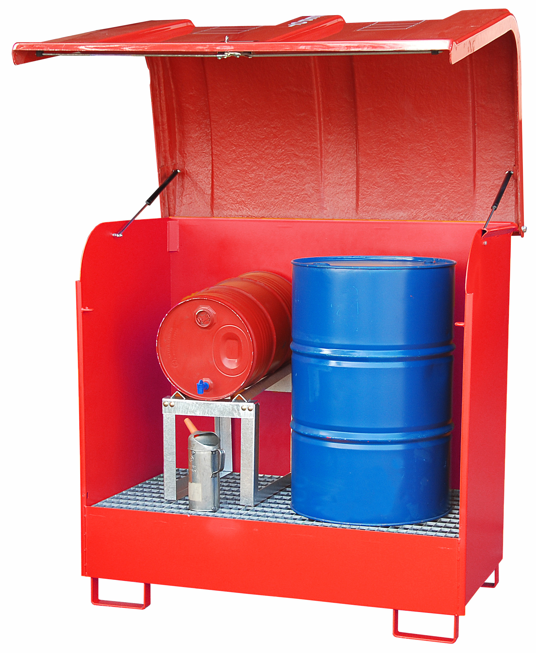 Gefahrstoff-Depot Typ GD-B RAL 3000 Feuerrot mit Zubehör