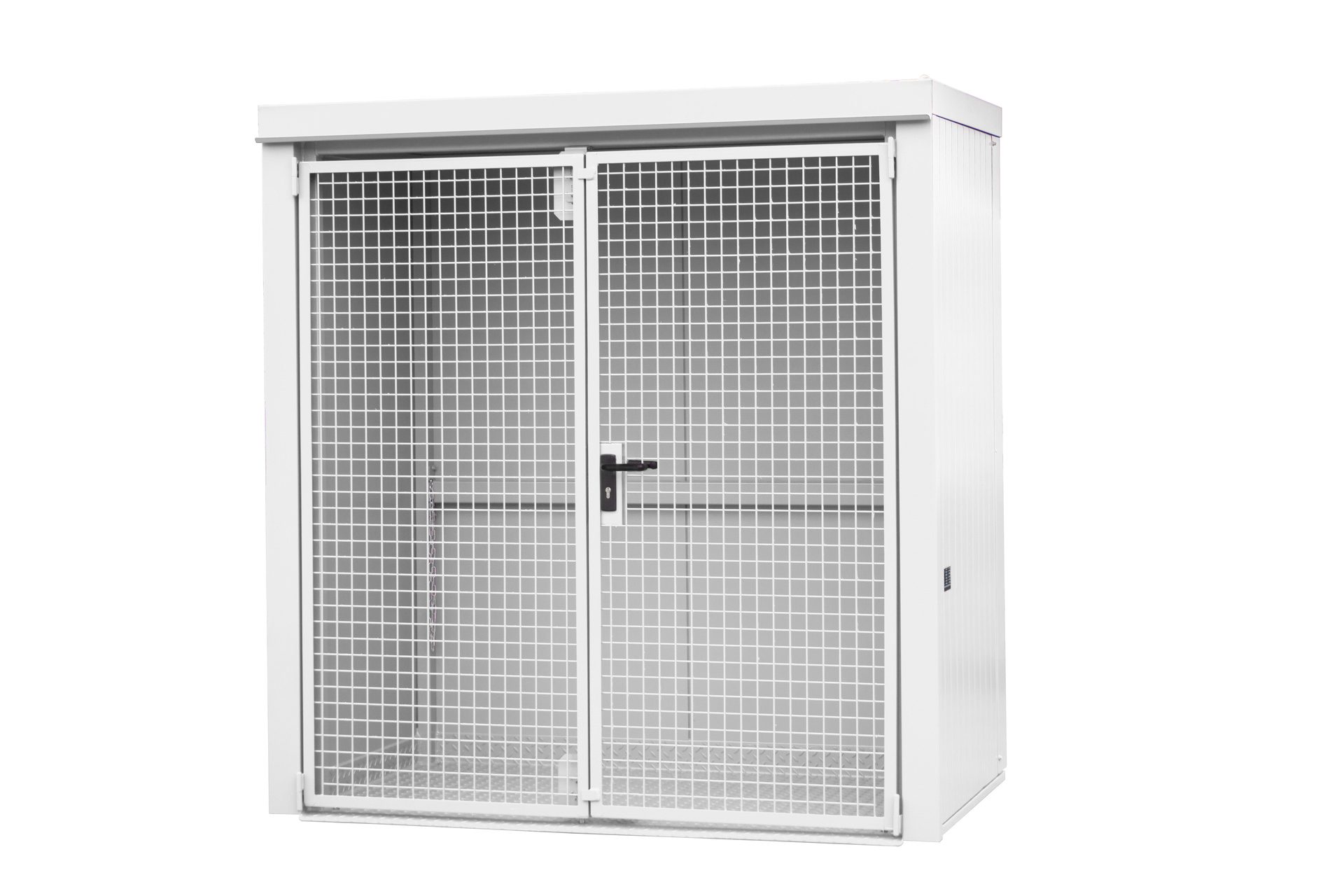 Gasflaschen-Container Typ GFC-B RAL 9002 Grauweiß