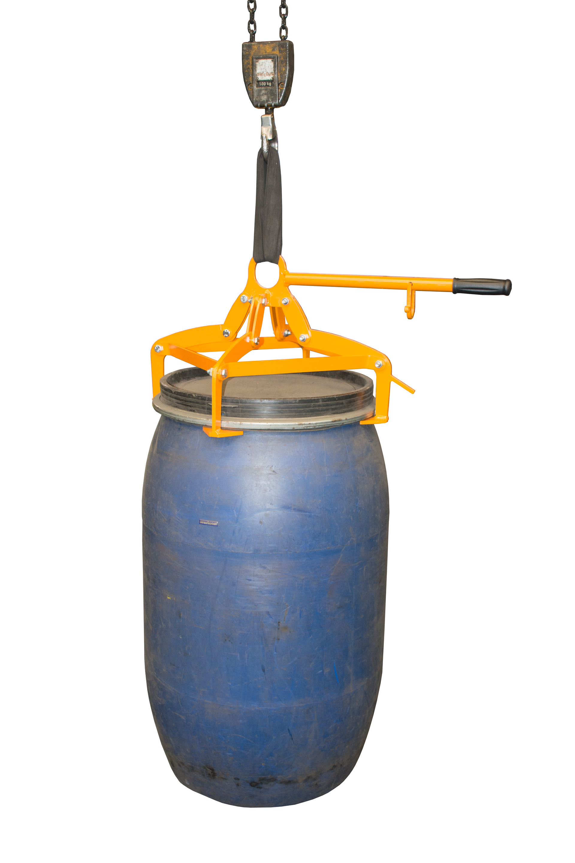 Fassgreifer Typ 4P-D RAL 2000 Gelborange