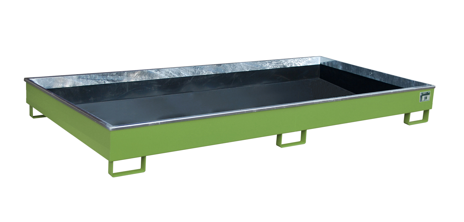 Regalwanne mit PE-Einsatz Typ RW PE RAL 6011 Resedagrün