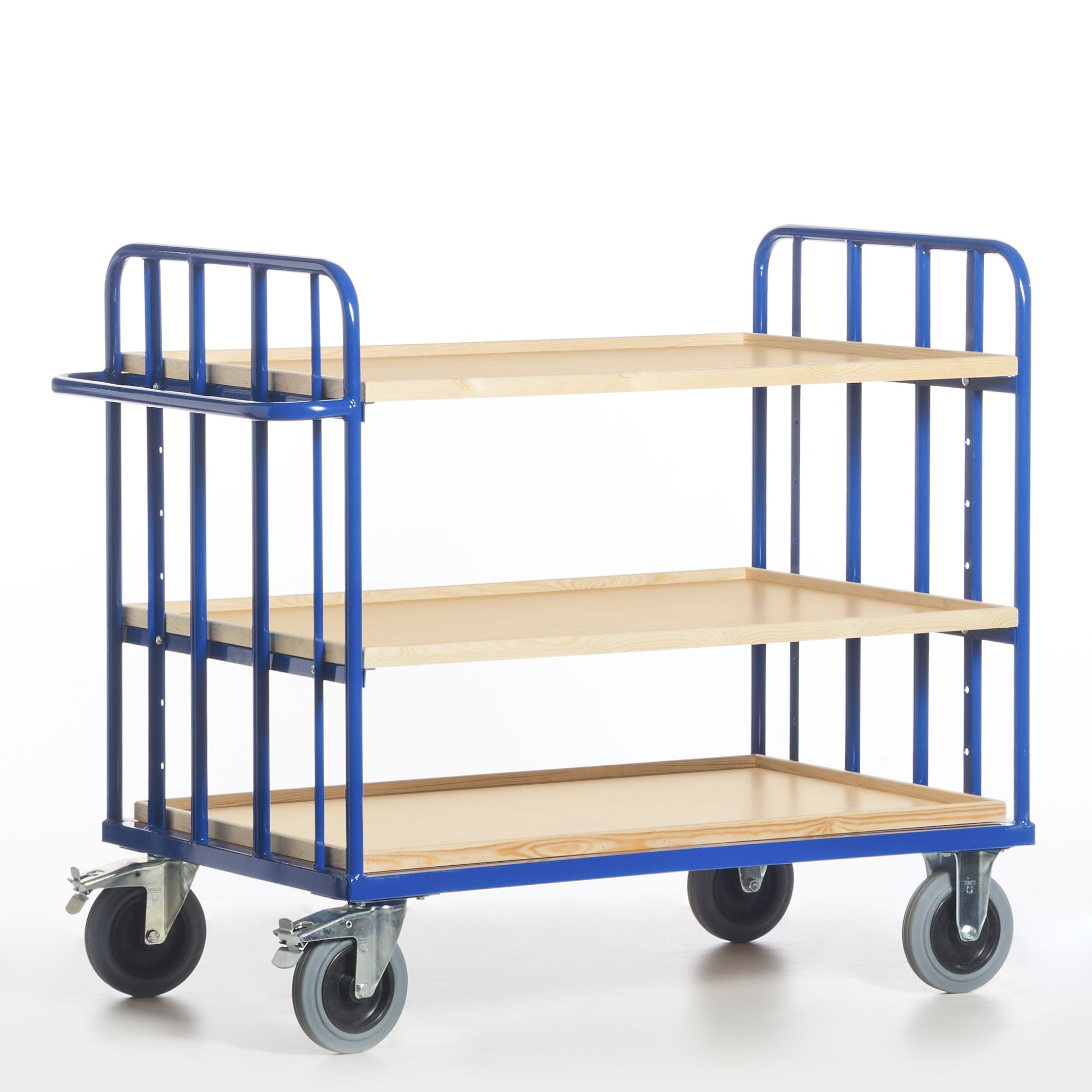 Gitter-Etagenwagen mit Kästen