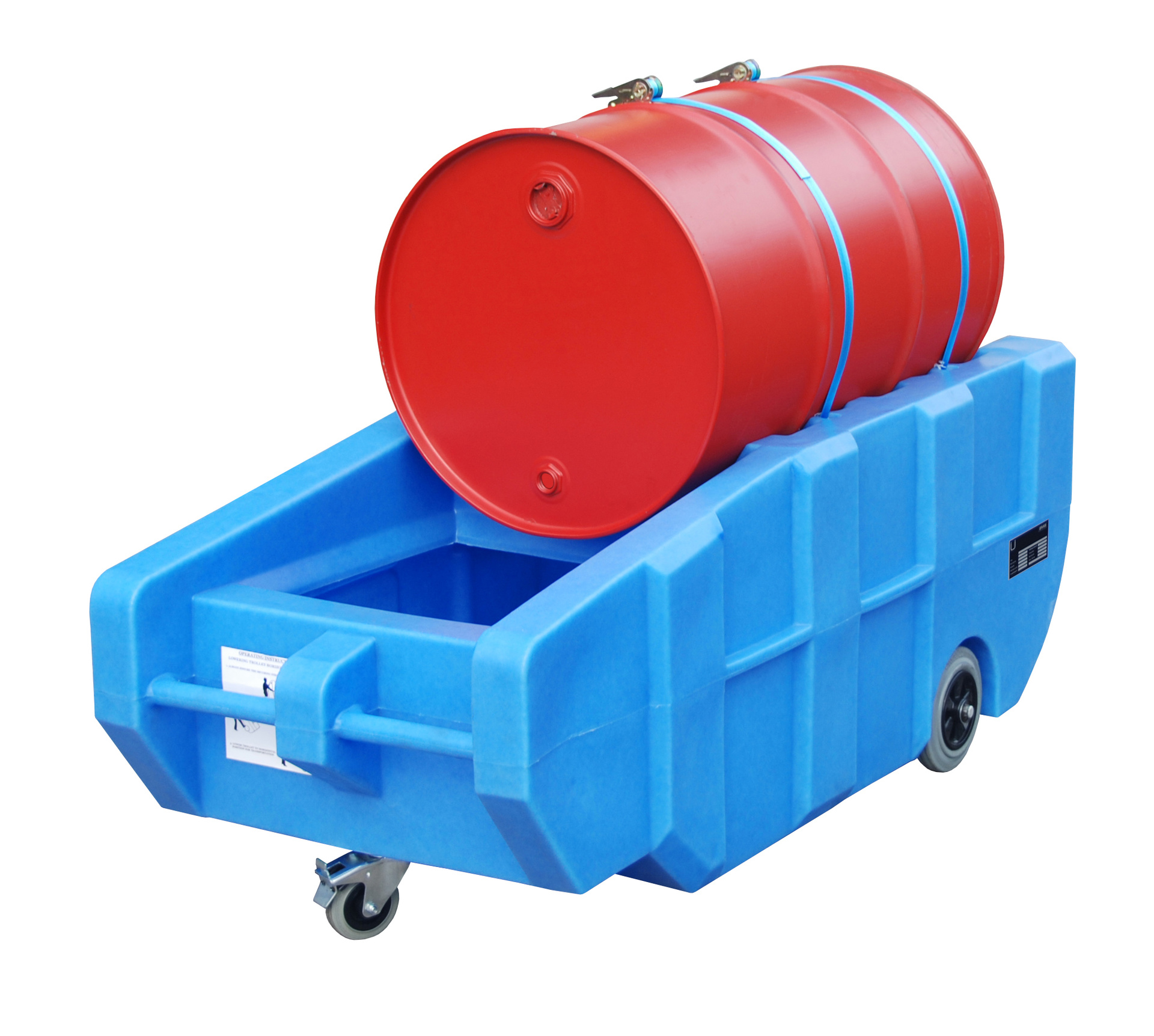Fahrbare PE-Auffangwanne Typ WPT PE blau