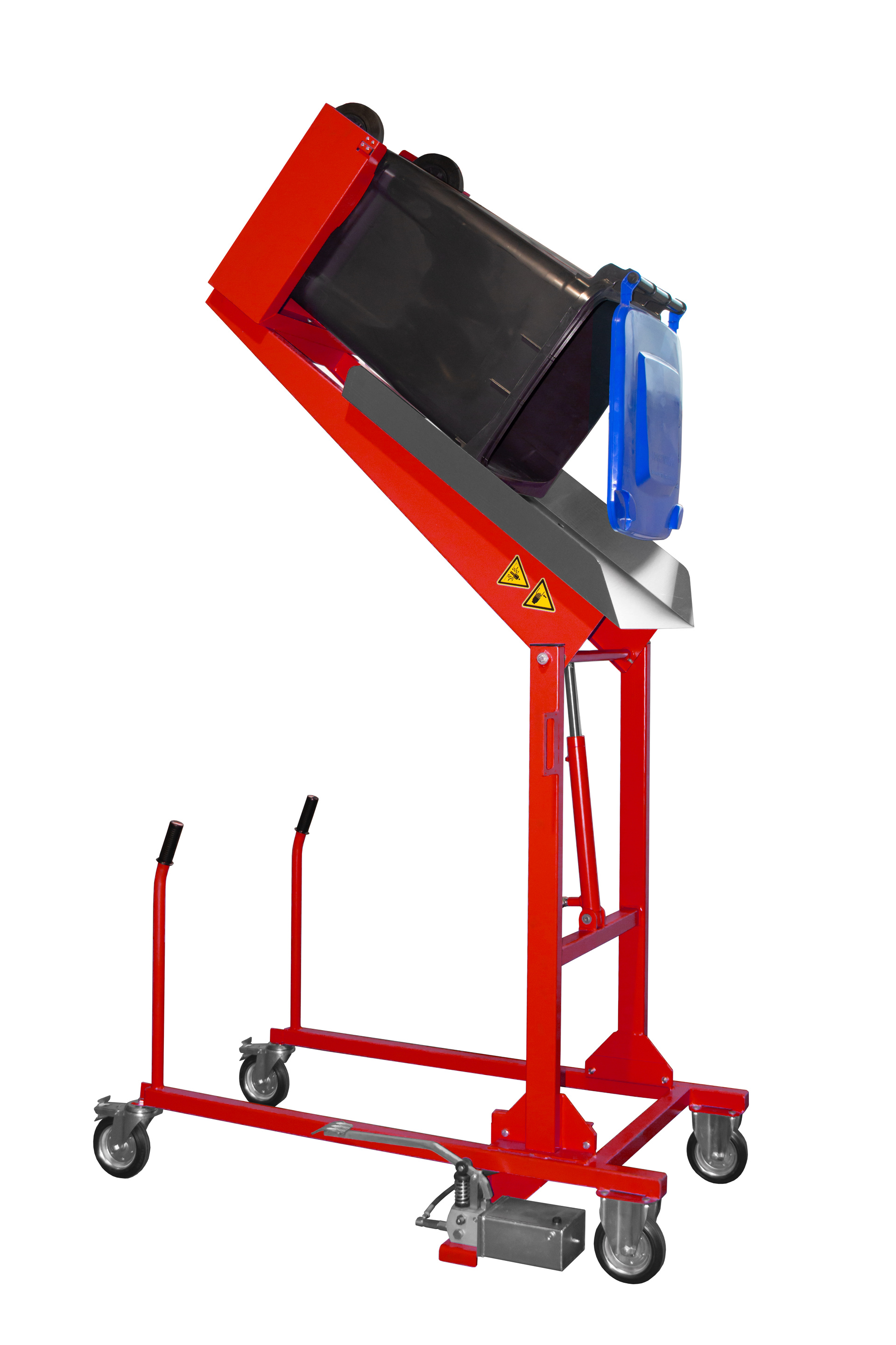 Mülltonnen-Kippstation Typ MKS-F RAL 3000 Feuerrot