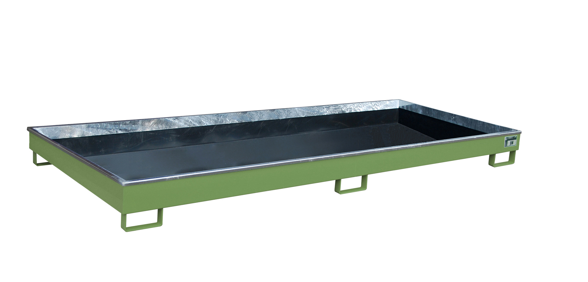 Regalwanne mit PE-Einsatz Typ RW PE RAL 6011 Resedagrün