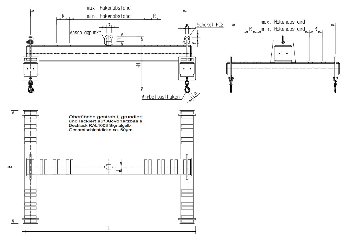 H-Traverse / Quertraverse verstellbar - Traversen