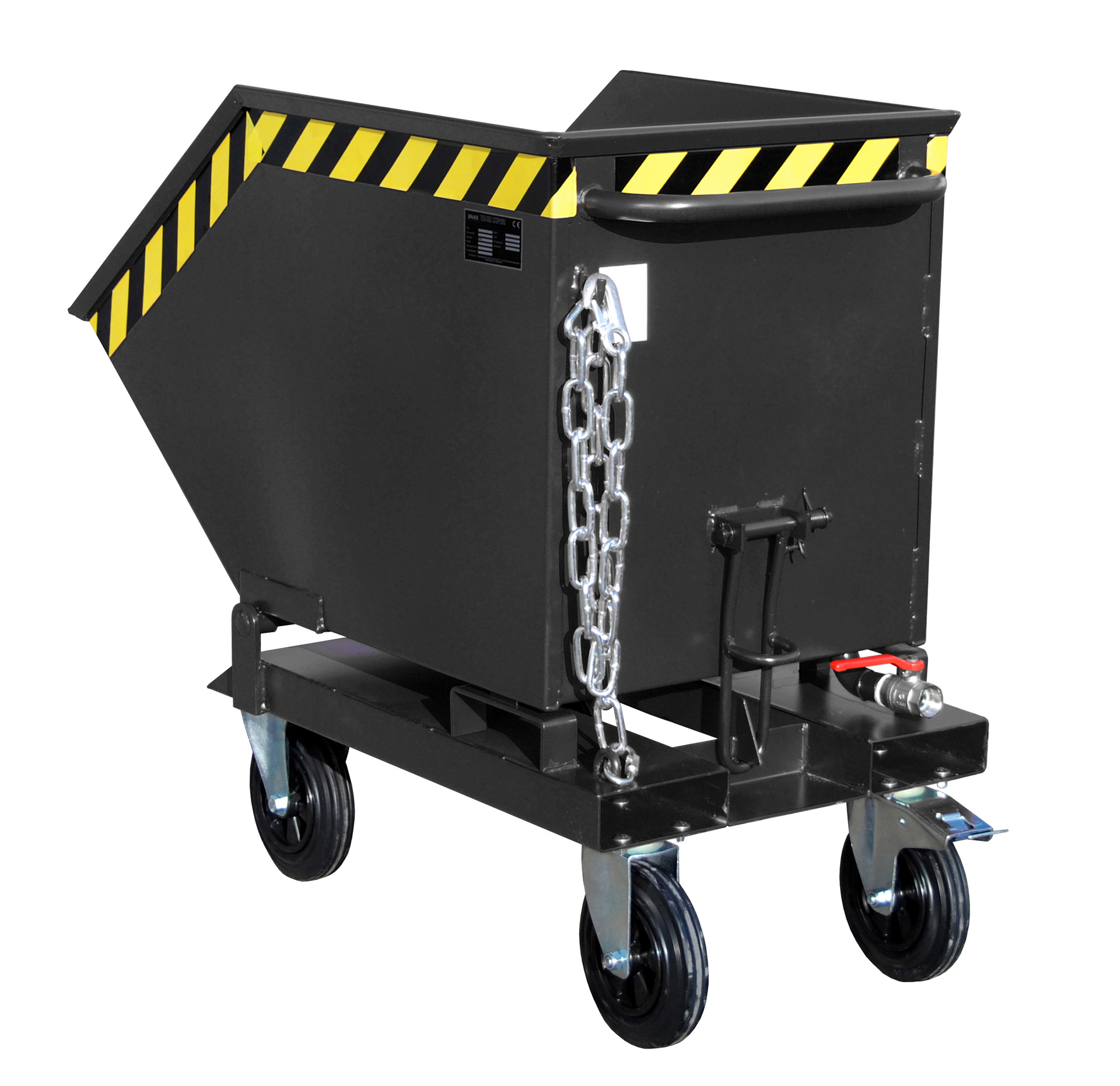 Späne-Kippmulde Typ SKK RAL 7021 Schwarzgrau mit Rollen (Zubehör)