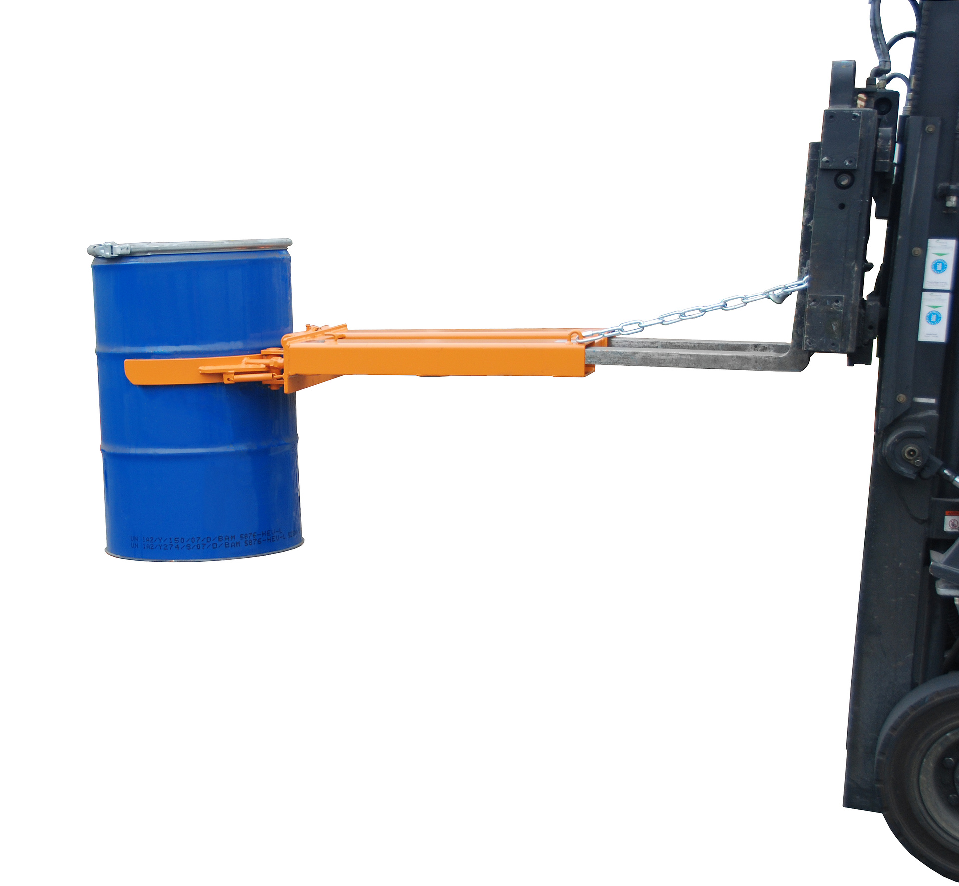 Fassgreifer Typ FK RAL 2000 Gelborange