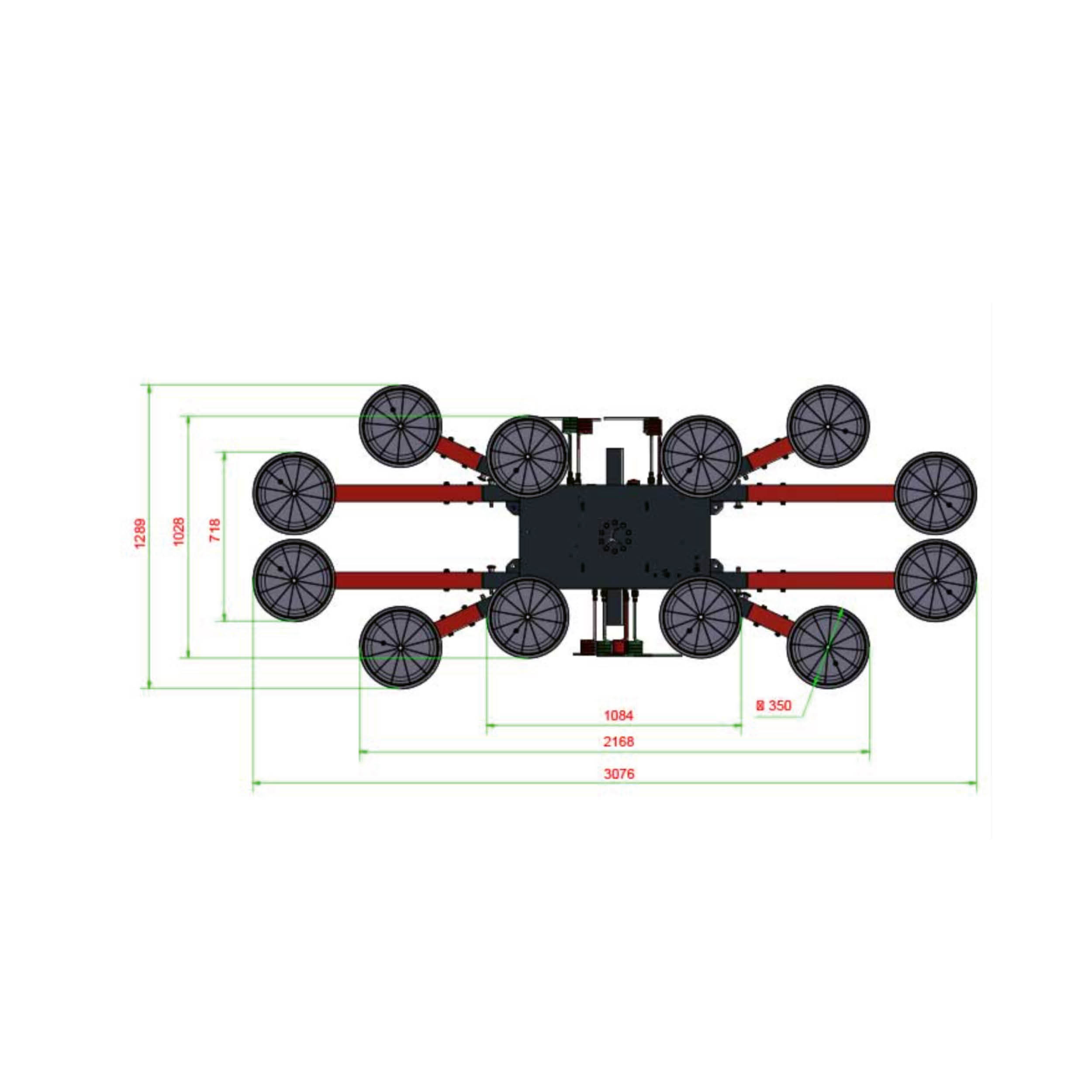 UPG1200 technische Zeichnung bunt