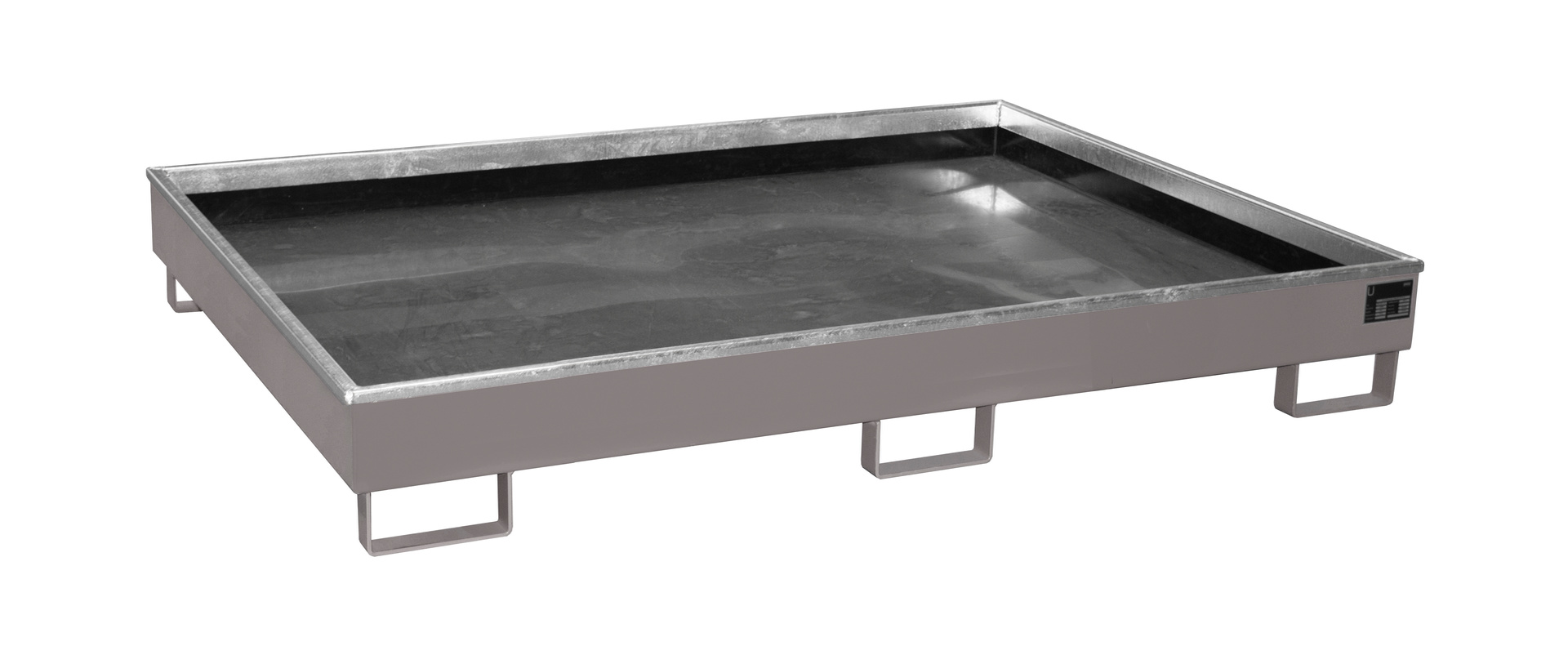 Regalwanne mit PE-Einsatz Typ RW PE RAL 7005 Mausgrau