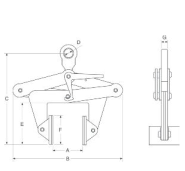 Blockgreifer / Rechteckmaterialzange - techn. Daten (1/2)