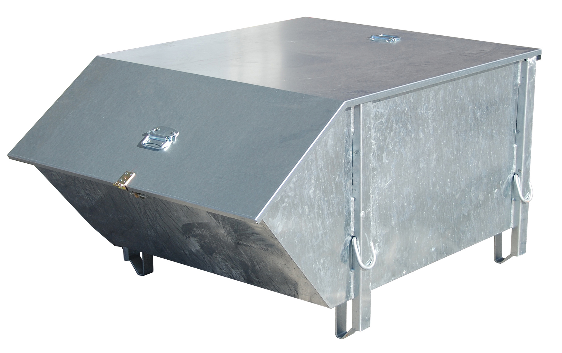 Baustoffbehälter Typ BBG feuerverzinkt mit Deckel (Zubehör)