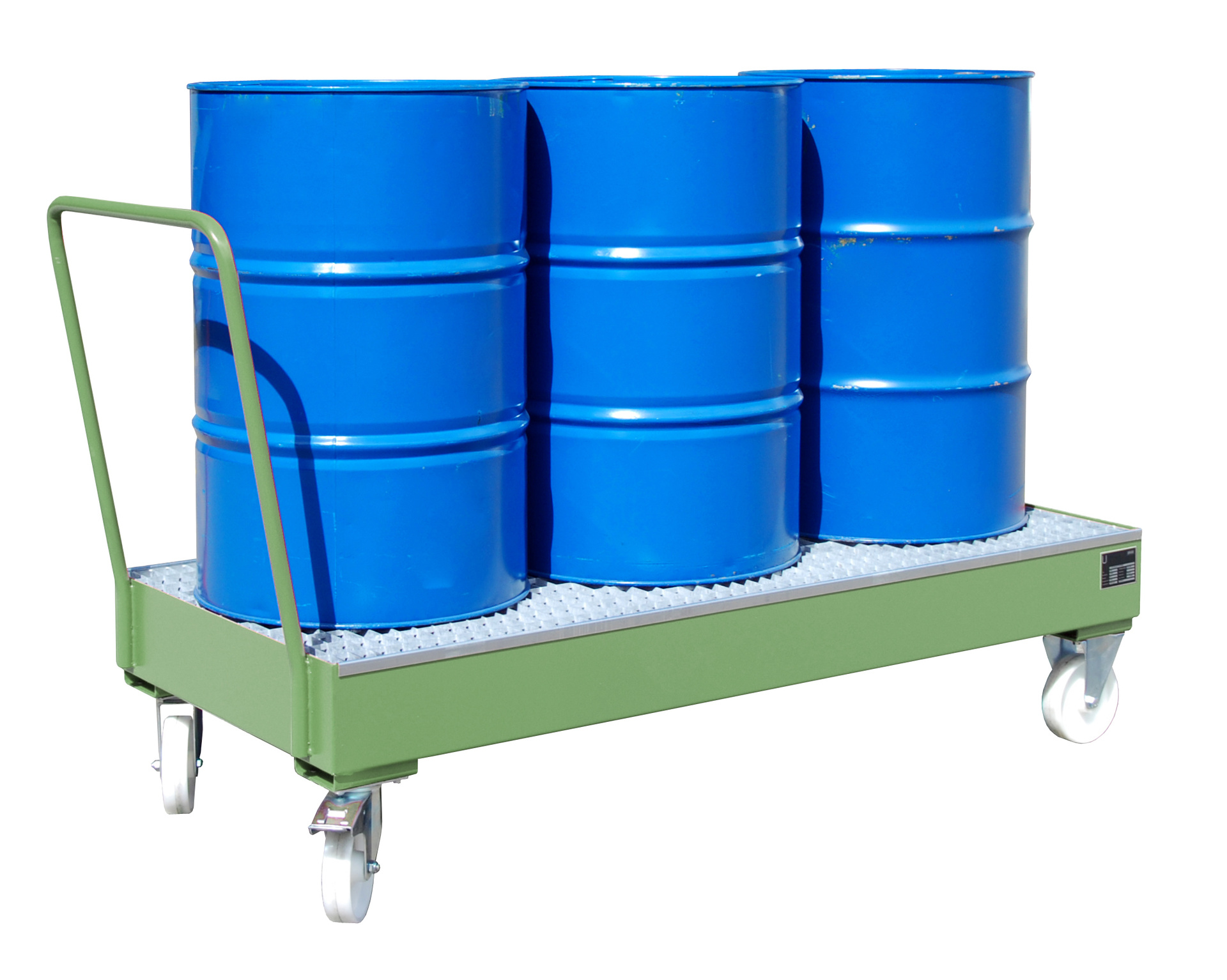 Fahrbare Auffangwanne Typ SERIE 2000 RAL 6011 Resedagrün