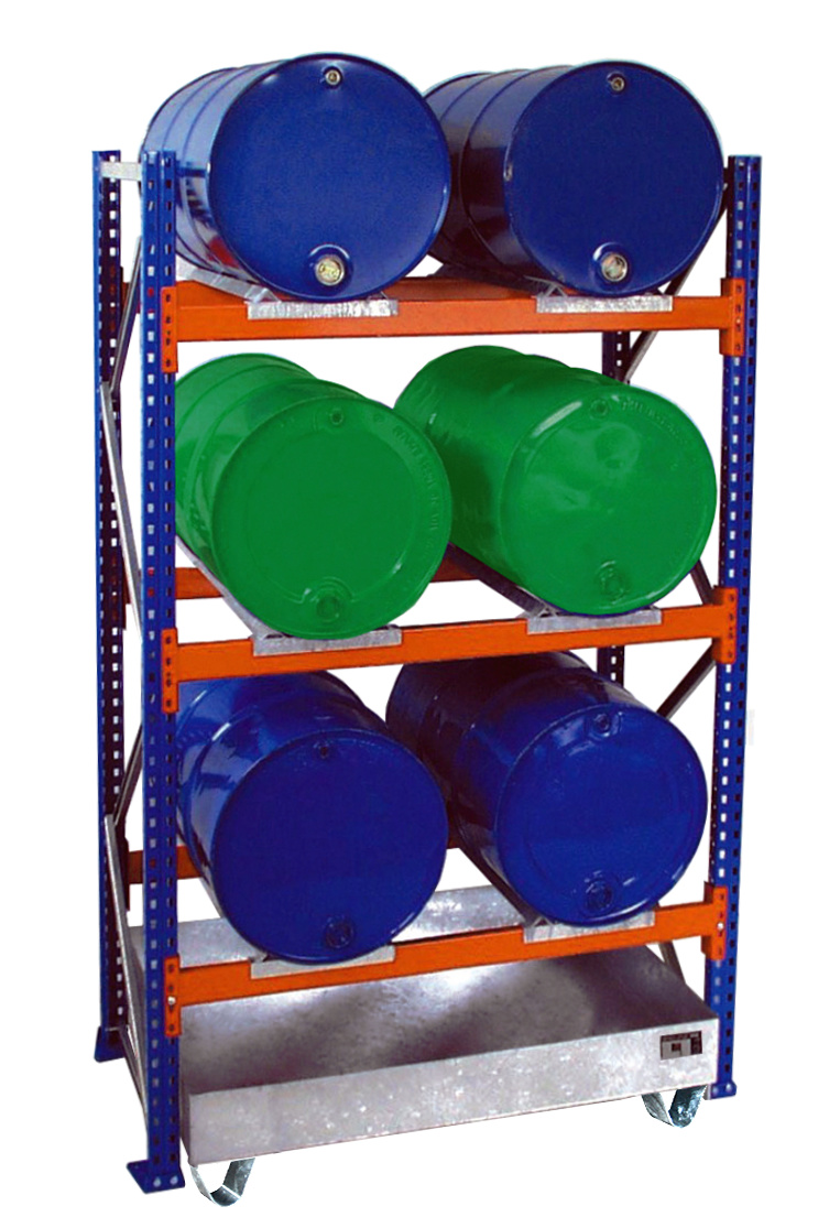 Fassregale mit Auffangwannen Typ SERIE 3000 feuerverzinkt