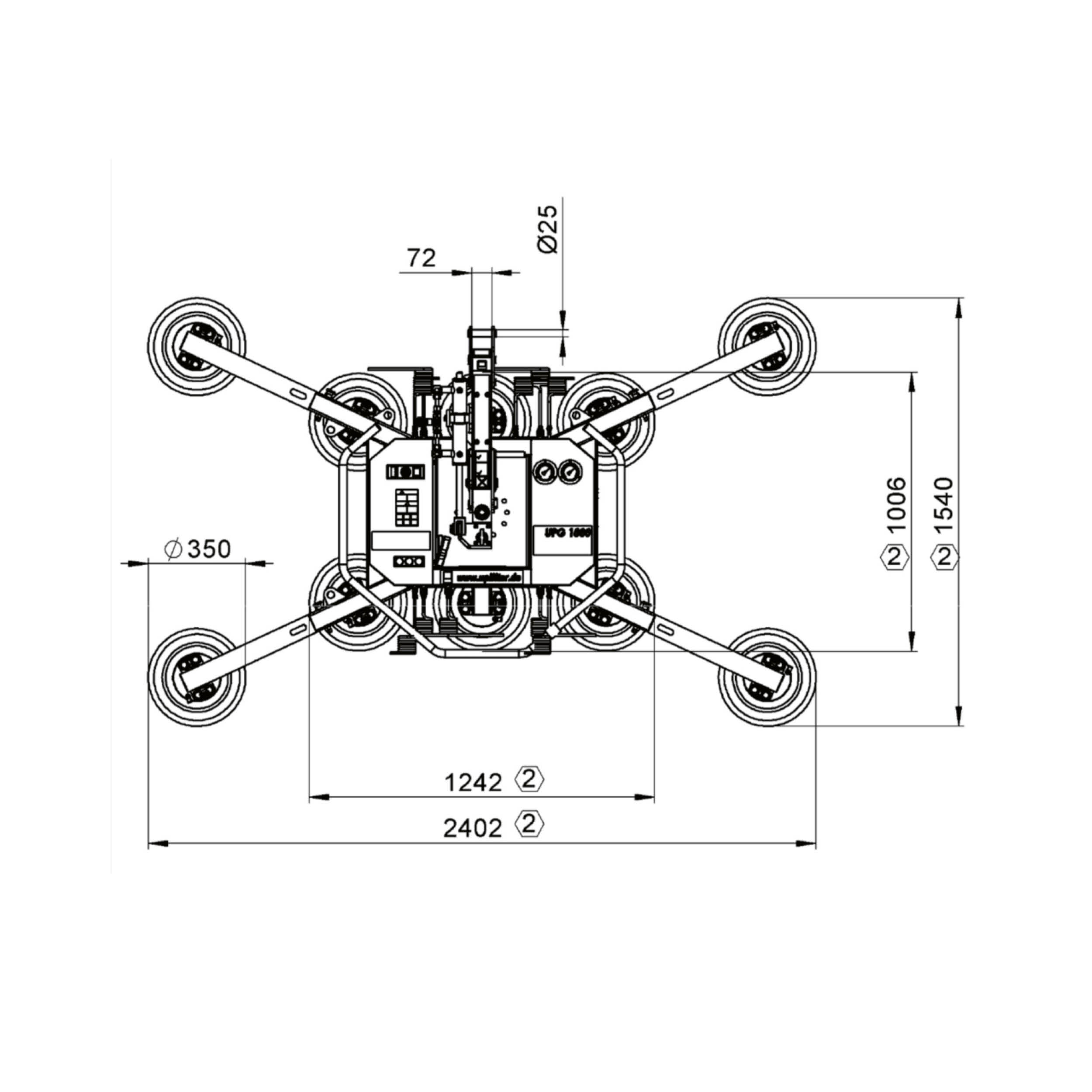 UPG1000 Zeichnung Sauger