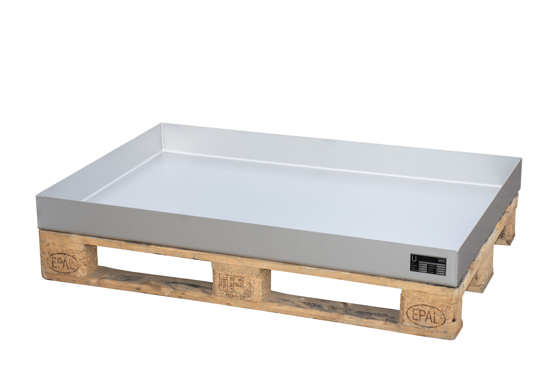 Kleingebindewanne für Paletten Typ KGW-P Edelstahl