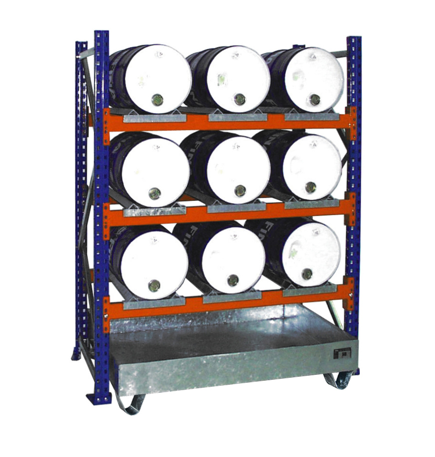 Fassregale mit Auffangwannen Typ SERIE 3000 feuerverzinkt