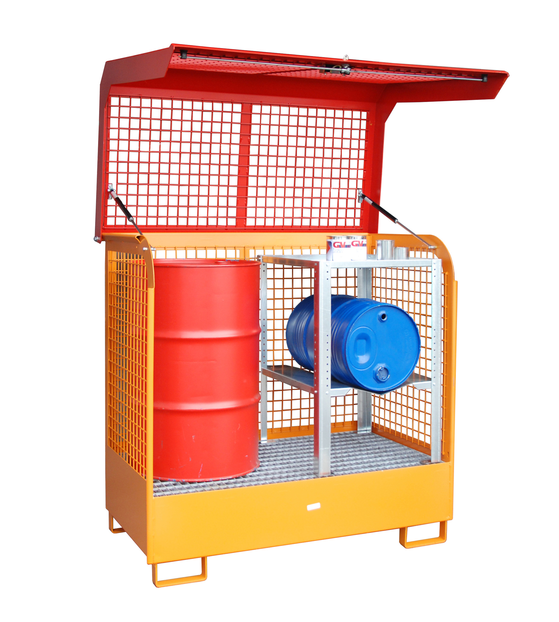 Gefahrstoff-Depot Typ GD-C RAL 2000 Gelborange mit Zubehör