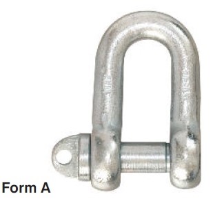 Schäkel mit Augbolzen, gerade Form - Kuhmaul