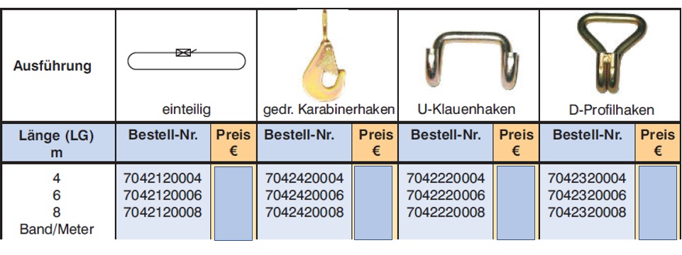 Zurrgurt / Spanngurt 1000daN