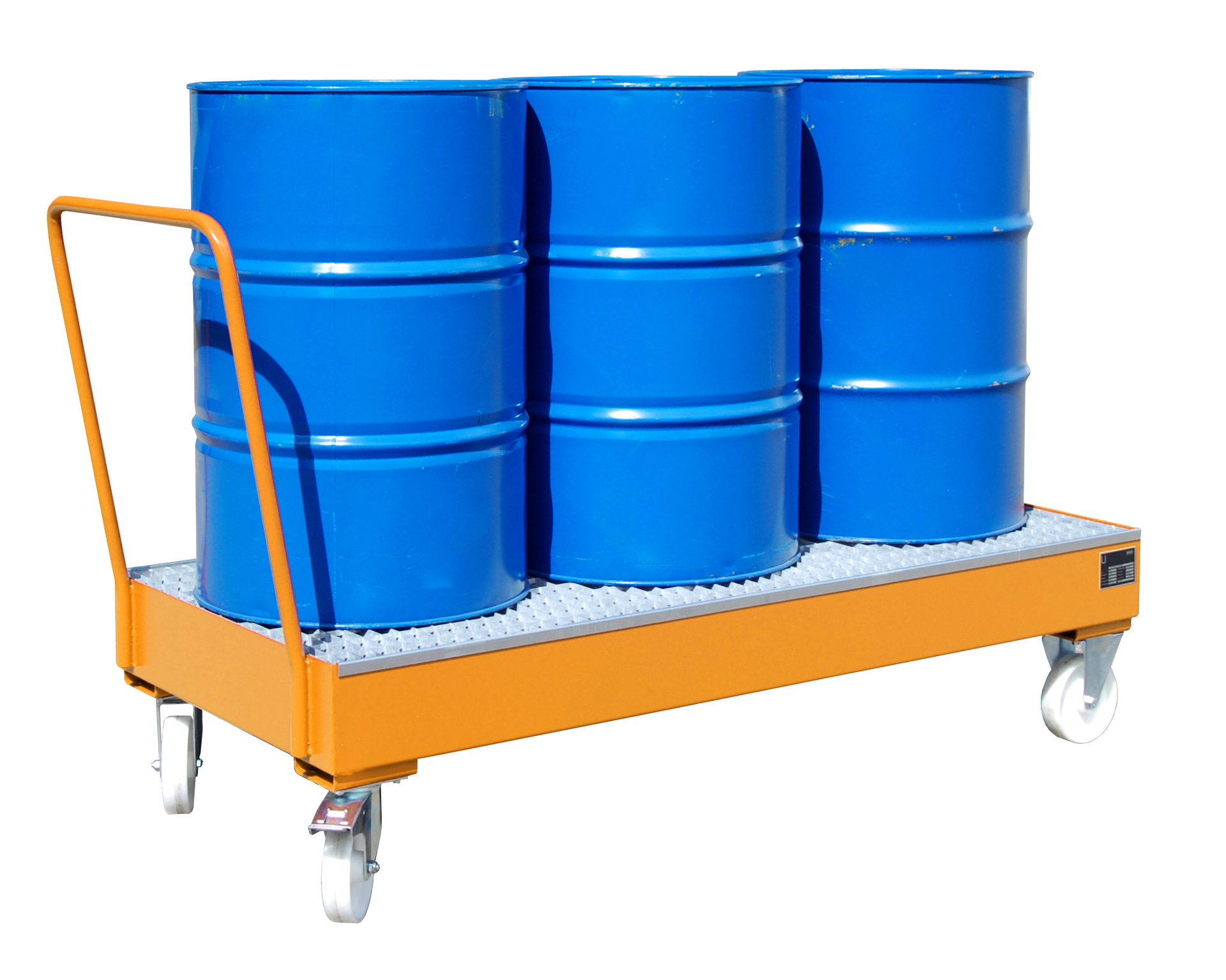 Fahrbare Auffangwanne Typ SERIE 2000 RAL 2000 Gelborange