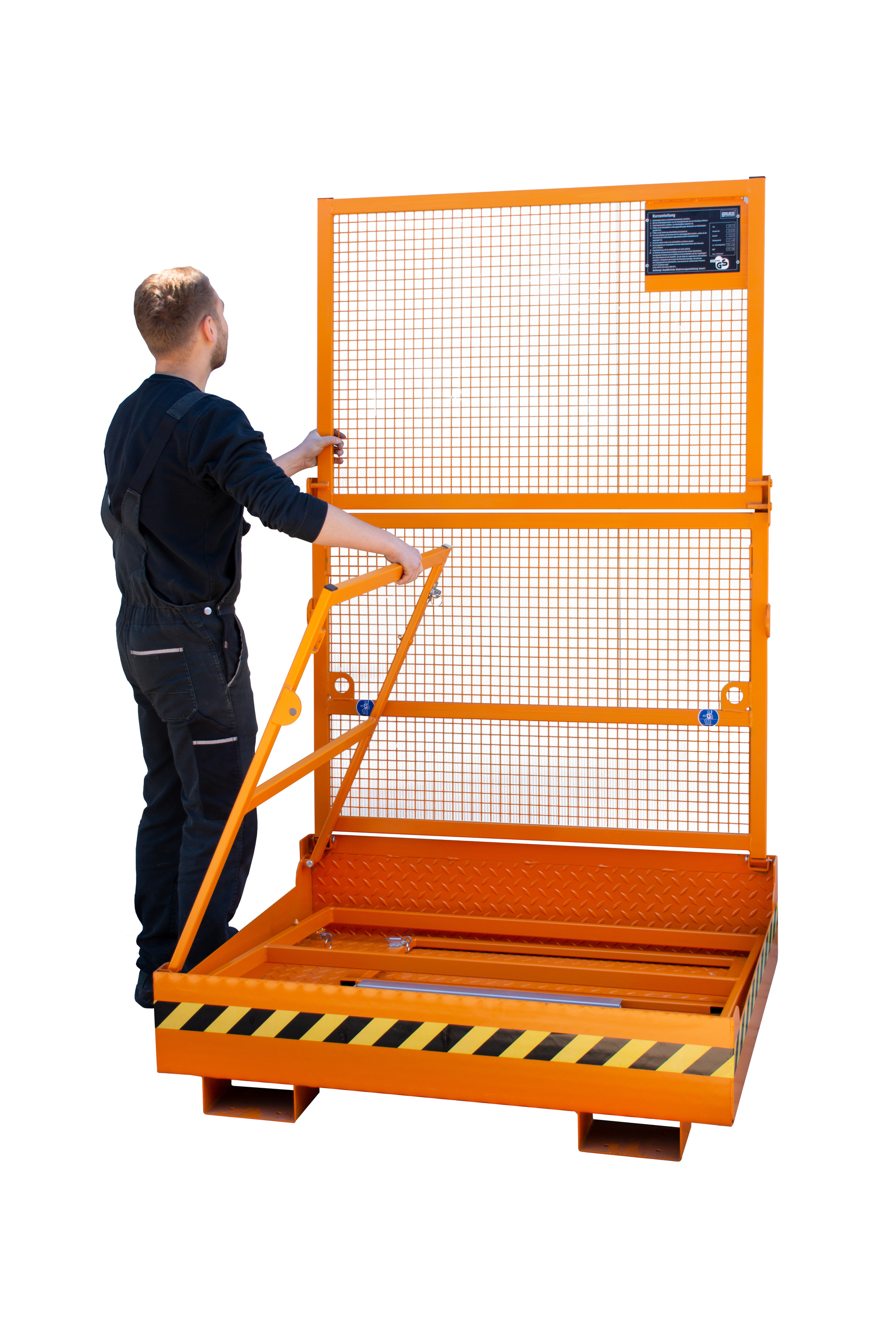 Arbeitsbühne Typ MB-F RAL 2000 Gelborange